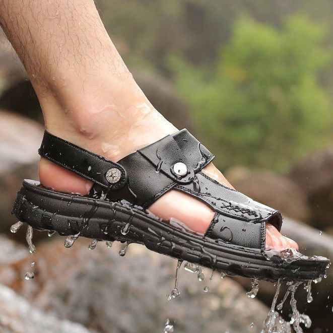 Dép Quai Ngang Nam Sandal Đế Cao Mới Nhất 2023 Thiết KếTrẻ Trung Đế Cao Su Đi Siêu Êm Và Nhẹ Rất Phù Hợp Với Những Người Trung Niên