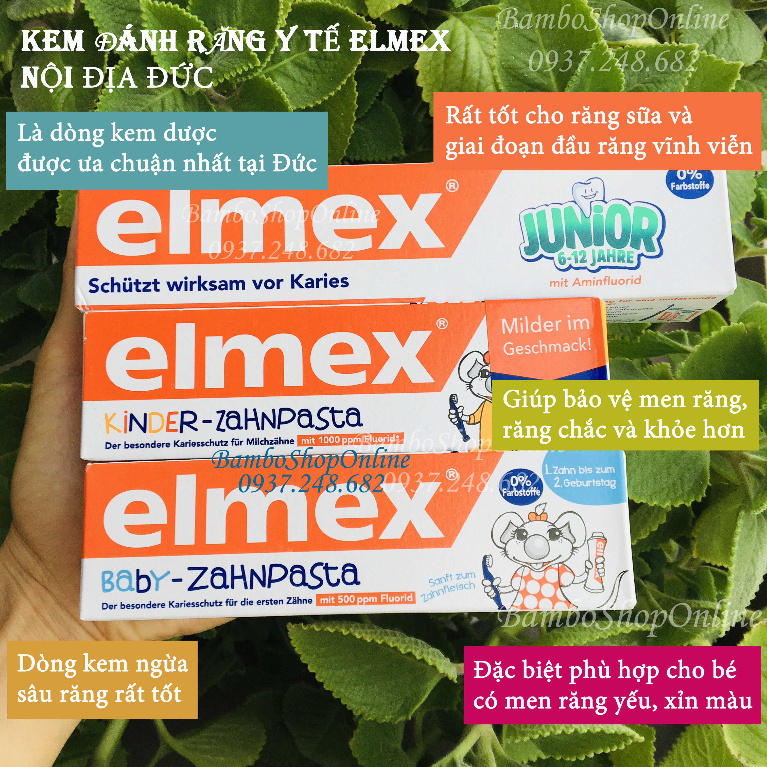 Kem đánh răng y tế elmex cho trẻ