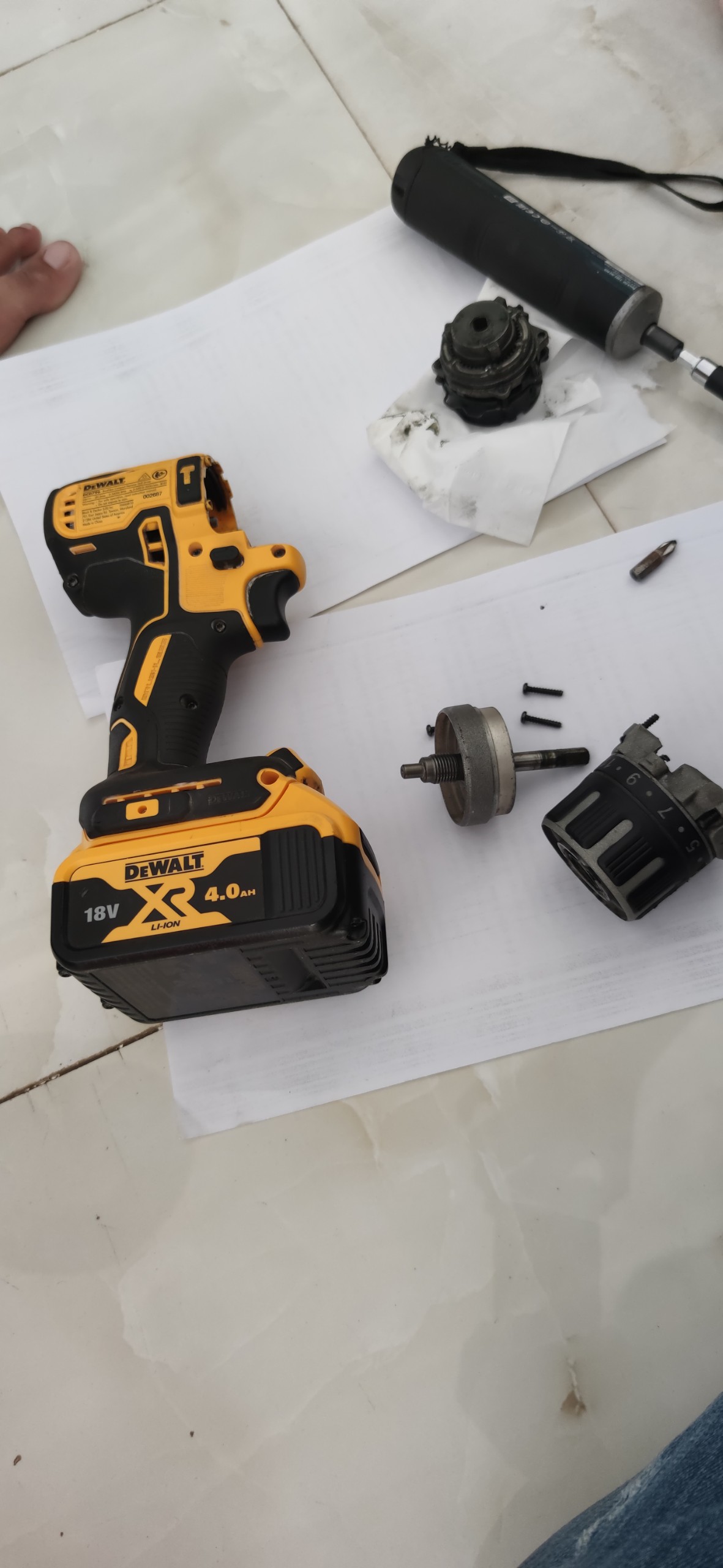 Đầu kẹp autolock cho máy khoan dewalt 791 796 996...- milwaukee 2504-20 2404-20