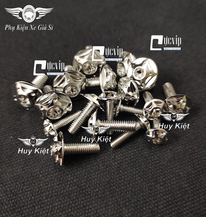 Full Bộ Ốc Dàn Áo Salaya SAO NHỌN Inox 304 Gắn Wave Dream Sirius AB Vario Exciter Winner Winner X Future Mio M3 Satria Sonic Vision MS9999