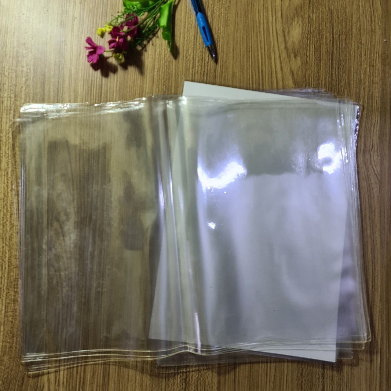 K&k ✾ túi nhựa dẻo, trong, mềm có nắp đựng sổ đỏ, sổ hồng