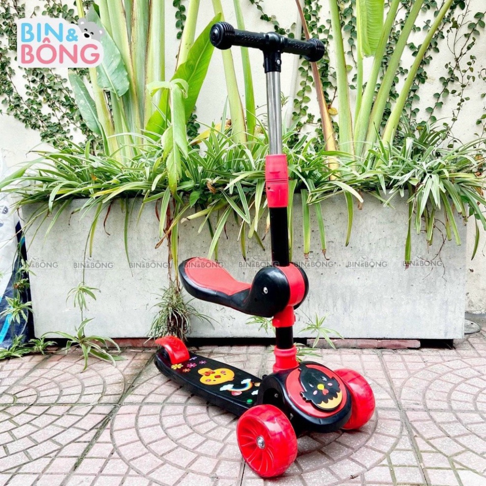 Xe scooter cho bé, Xe trượt Scooter cho bé,có đèn phát sáng, trẻ em cao cấp