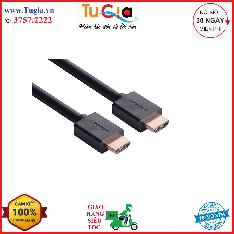 Cáp hdmi 1.4 ugreen 10107 2m - hàng chính hãng