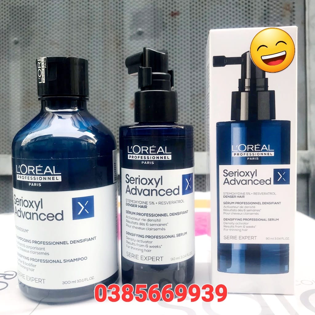 Dầu gội + Tinh chất giúp làm dày và  nhanh dày mọc tóc L'oreal Serioxyl 300ml I 90ml