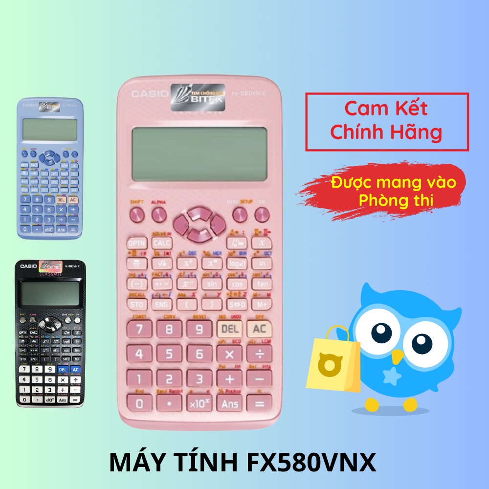 Máy Tính Casio FX-580VN X Thái Lan (521 Phép Tính) NEW 100% Máy Tính FX-580VNX Team Bitex + Phiếu Bảo Hành 7 Năm Màn Hình Độ Phân Giải Cao, 521 Phép Tính, Được Phép Mang Vào Phòng Thi