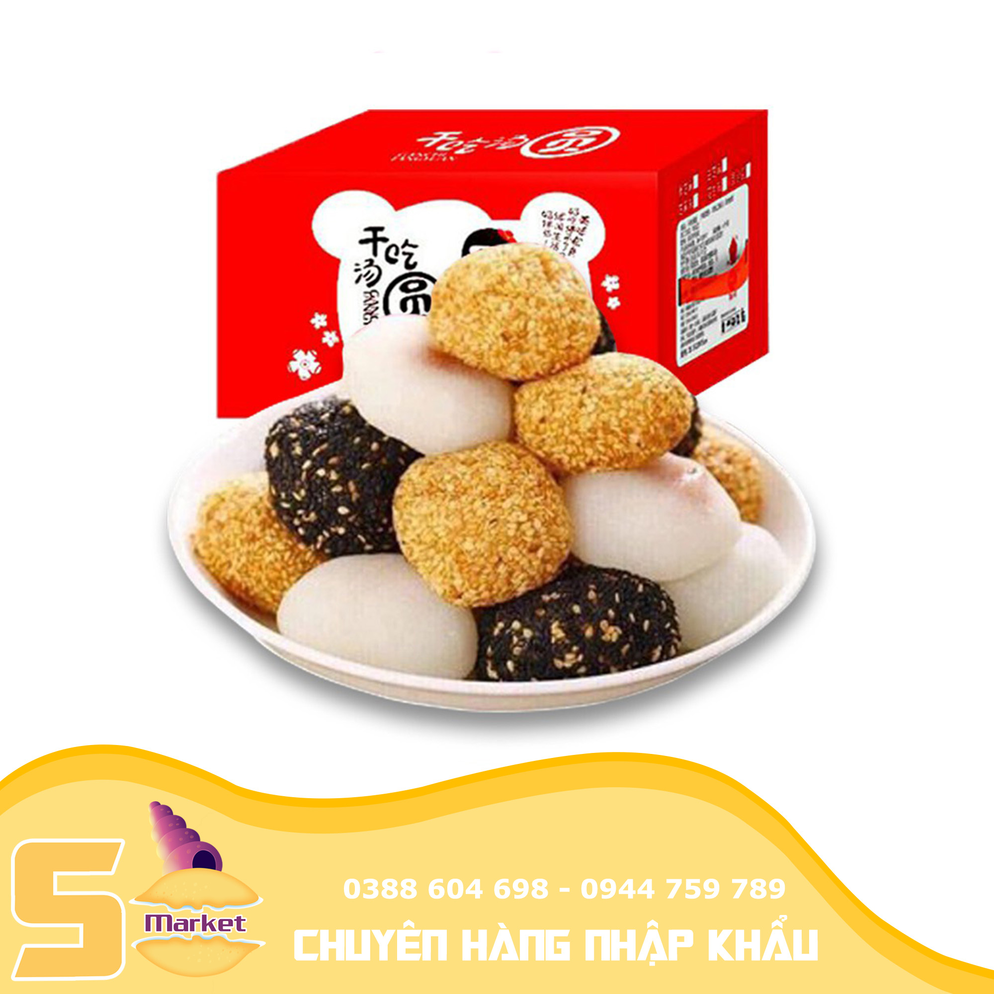 【Thùng 2KG】Bánh mochi tròn Đài Loan Mix 4 vị dành cho tín đồ sành ăn【Sò Market】