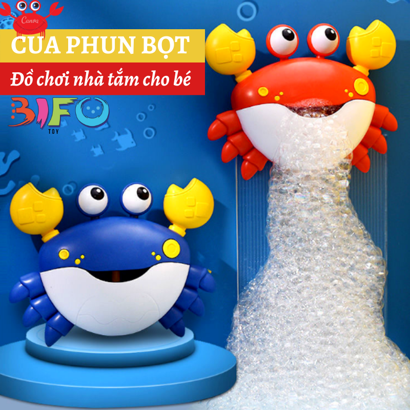 Đồ chơi máy tạo bong bóng cua có nhạc cho bé đồ chơi nhà tắm bé thích mê