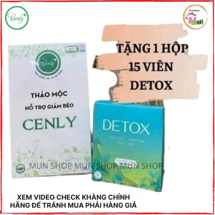 Thảo mộc giảm cân giảm mỡ Cenly 30 Viên Tặng kèm Detox bao check hàng - giảm béo giảm cân cấp tốc