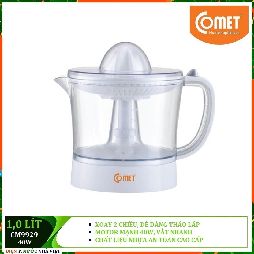 Máy vắt cam 1,0 lít xoay 2 chiều comet cm9922 & cm9929