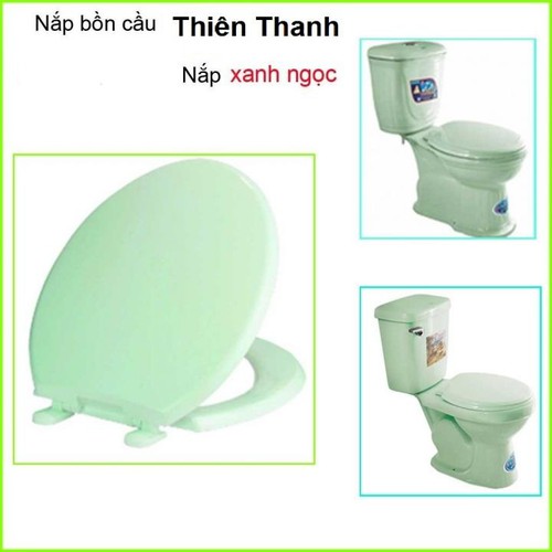 Nắp Bồn Cầu,Phủ Bồn Cầu,Nắp Bồn Cầu Màu Xanh Ngọc Thiên Thanh-HC-Viglacera-Dococera-American