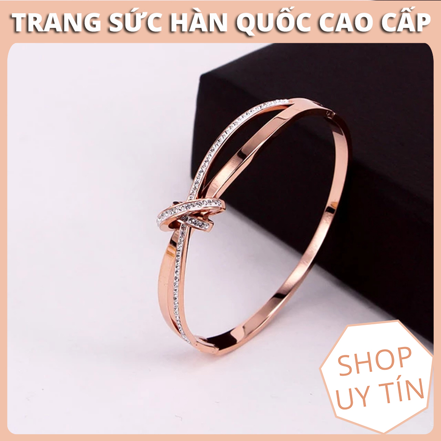 Vòng Tay Nữ, lắc Tay TiTan Mẫu Nơ Cá Tính