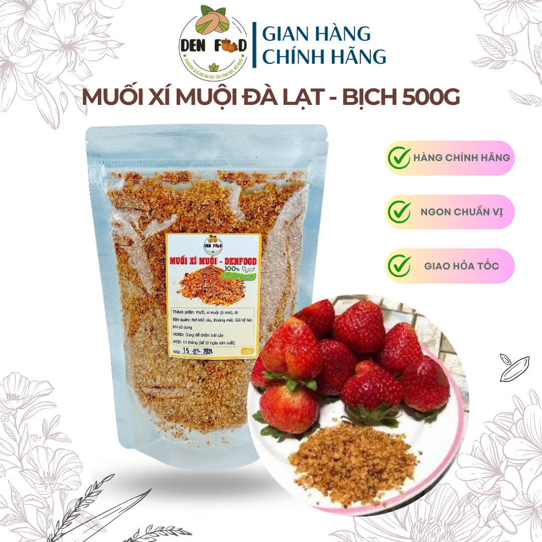 Muối xí muội ô mai Đà Lạt Denfood - Túi 500gr