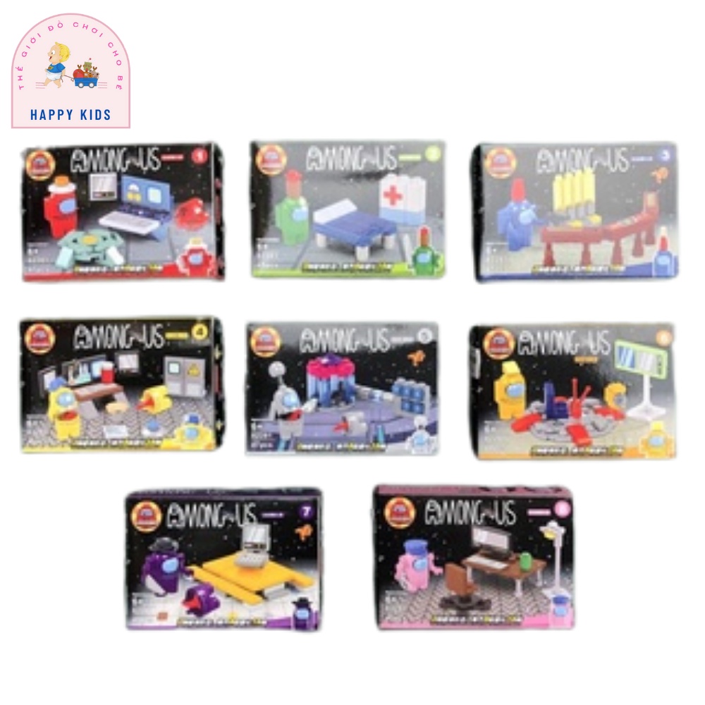 Bộ xếp hình lego đồ chơi lắp ráp among us 2021 mini cho bé