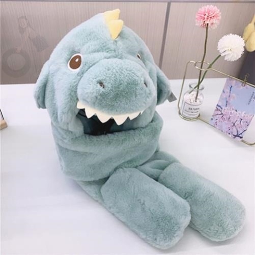 Mũ Nón Đội Đầu Hình Khủng Long Siêu Dày Ấm Dễ Thương Ngộ Nghĩnh Cute