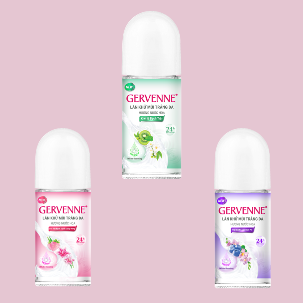 Lăn khử mùi Trắng da Hương nước hoa Gervenne 50ml/chai