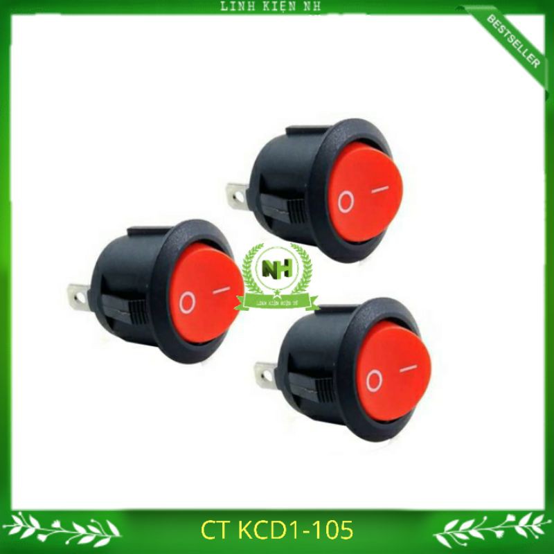 5 Chiếc Công tắc bập bênh KCD1-105 2 Chân/3 Chân Loại To 20mm