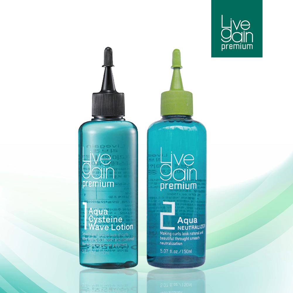 Uốn siêu dưỡng livegain premium aqua cysteine lotion 160ml + 160ml hàn quốc