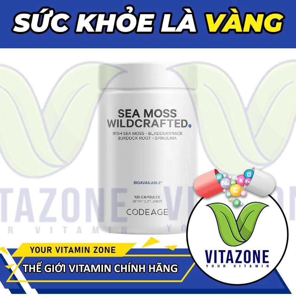 Codeage Sea Moss Wildcrafted – Bổ Sung Khoáng Chất Từ Rong Biển