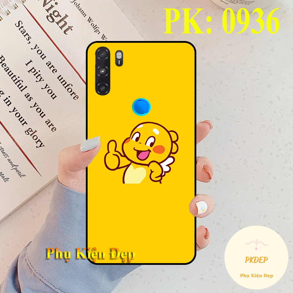 [HCM]Ốp lưng Vsmart Active 3 dẻo đen in hình khủng long siêu dễ thương