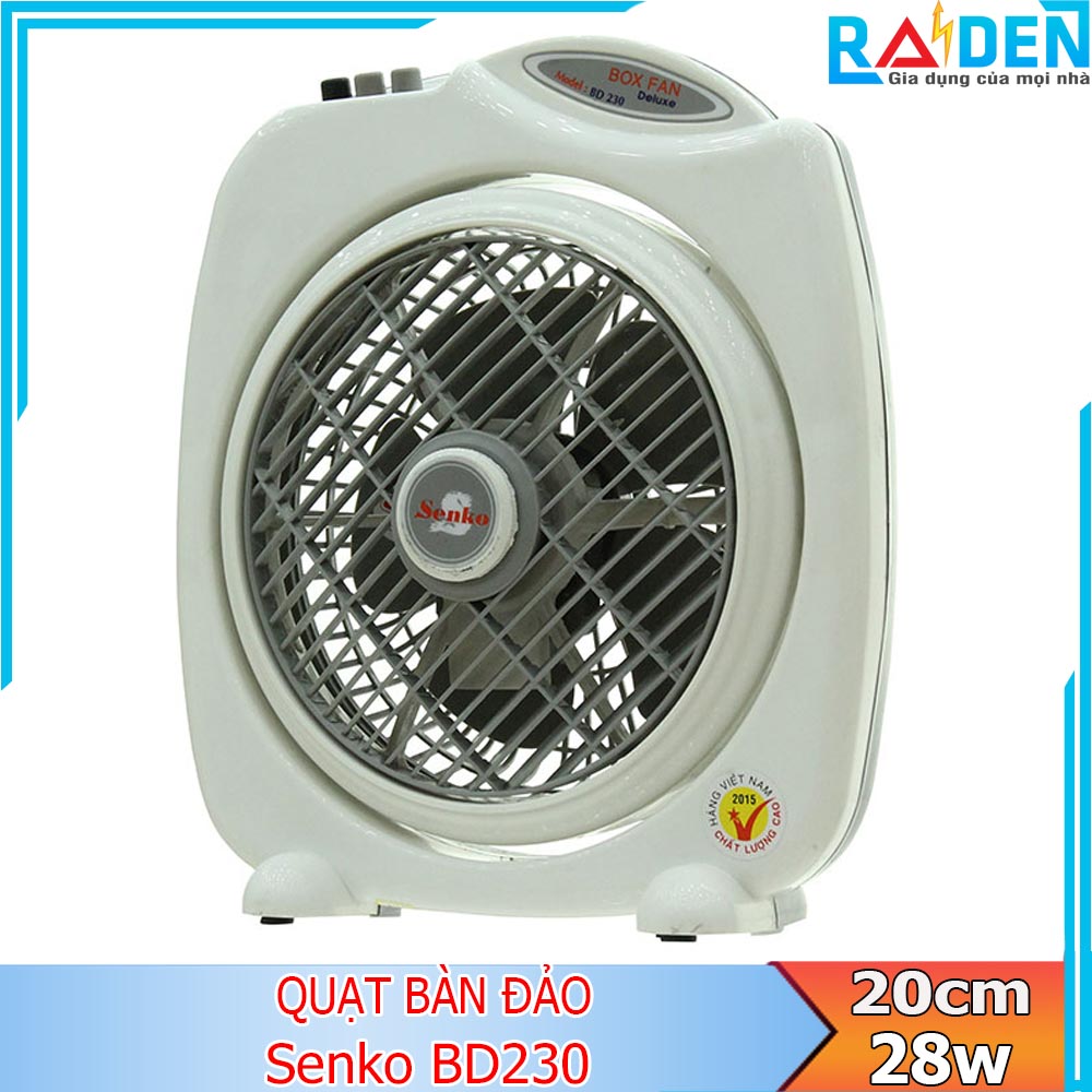 Quạt bàn đảo 3 tấc Senko BD230 công suất 28W đường kính cánh quạt 20cm - Nhiều màu