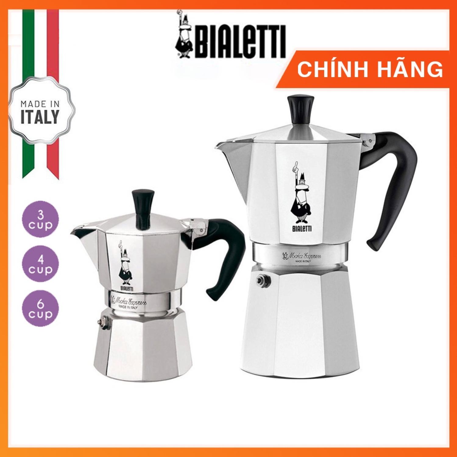 Ấm Moka Bialetti Express - ấm pha cà phê nhập khẩu Italia