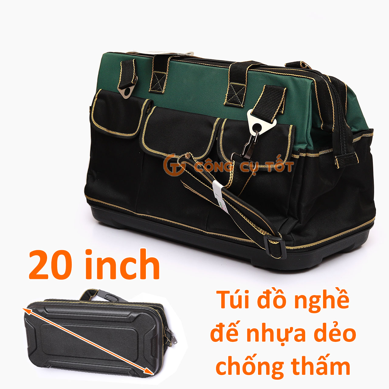 Túi đựng đồ nghề - giỏ đựng đồ nghề đế nhựa dẻo 15inch, 17inch, 20inch