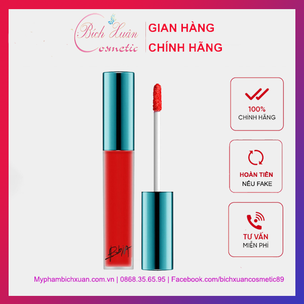 Son Kem Lì Bbia Last Velvet Lip Tint - 02(Màu Đỏ Cam)