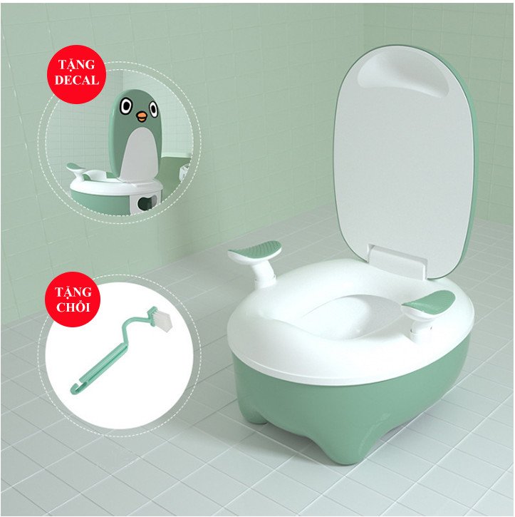 Bô vệ sinh cho bé - bệ ngồi toilet trẻ em có chỗ dựa và khay hứng vệ sinh tháo lắp dễ dàng