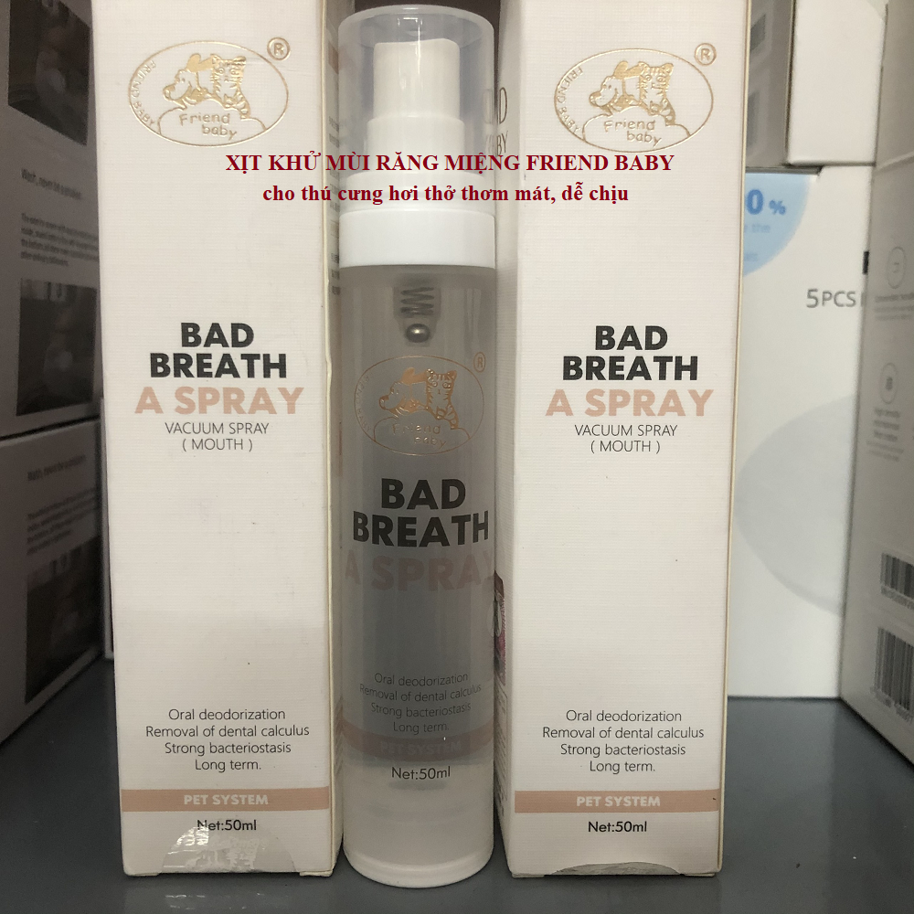 Xịt khử mùi răng miệng friend baby bad breath a spray cho thú cưng hơi thở thơm mát dung tích 50ml meogog