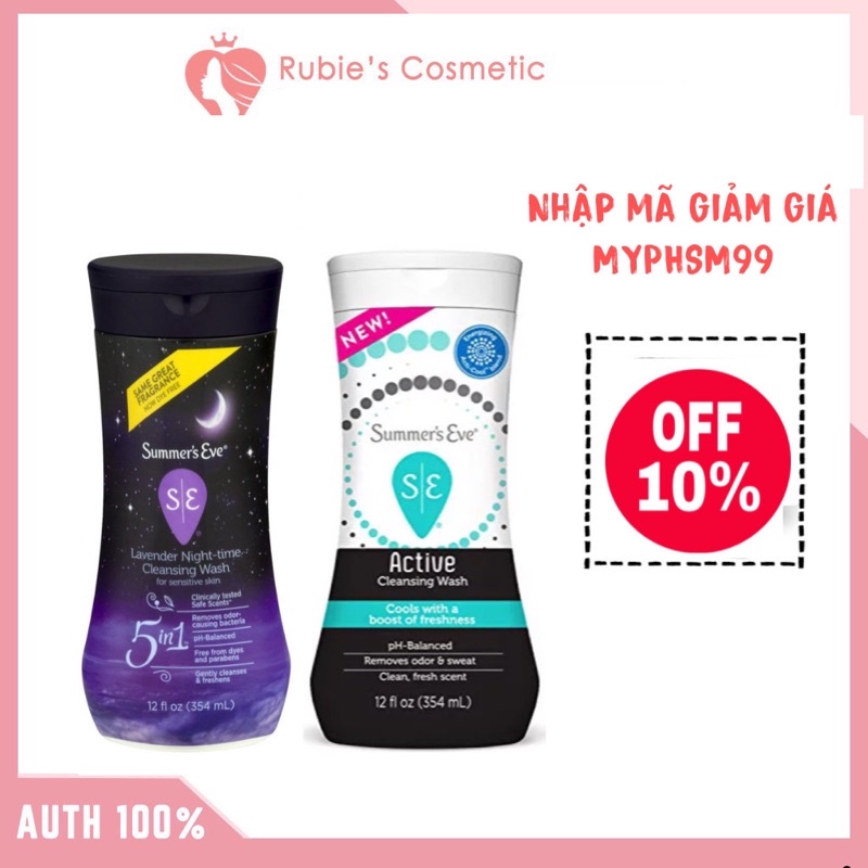 Dung dịch vệ sinh Summer's Eve Lavender Night-time Cleansing Wash