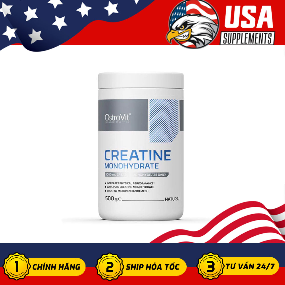 Ostrovit Creatine Monohydrate 500g Maximum Strength for Men - 100 Servings
