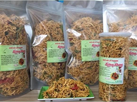 Khô gà xé cay - sợi gà dai, giòn,thơm lá chanh, vị đậm đà, cay cay 500g