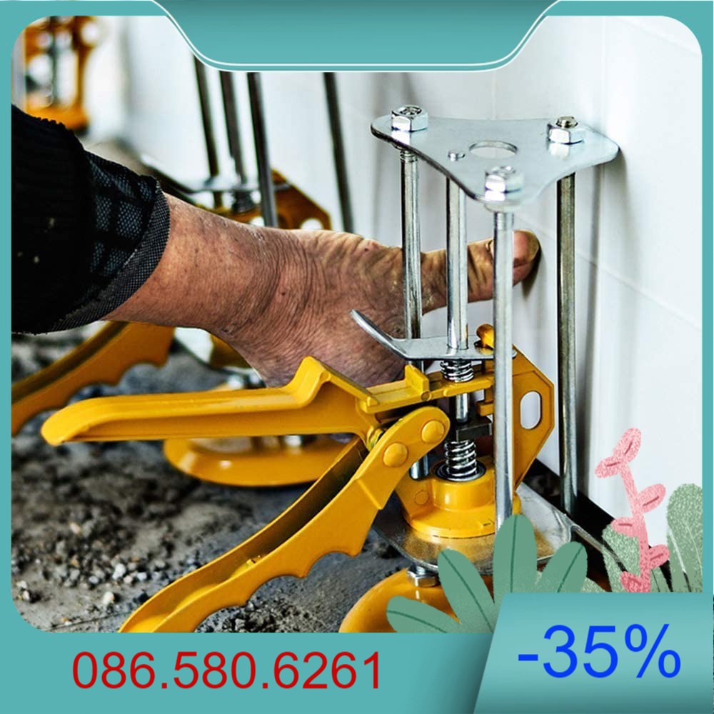 Combo 6 kích kê gạch chân tường - con đội kê gạch ốp tường 3 trụ thép sơn tĩnh điện