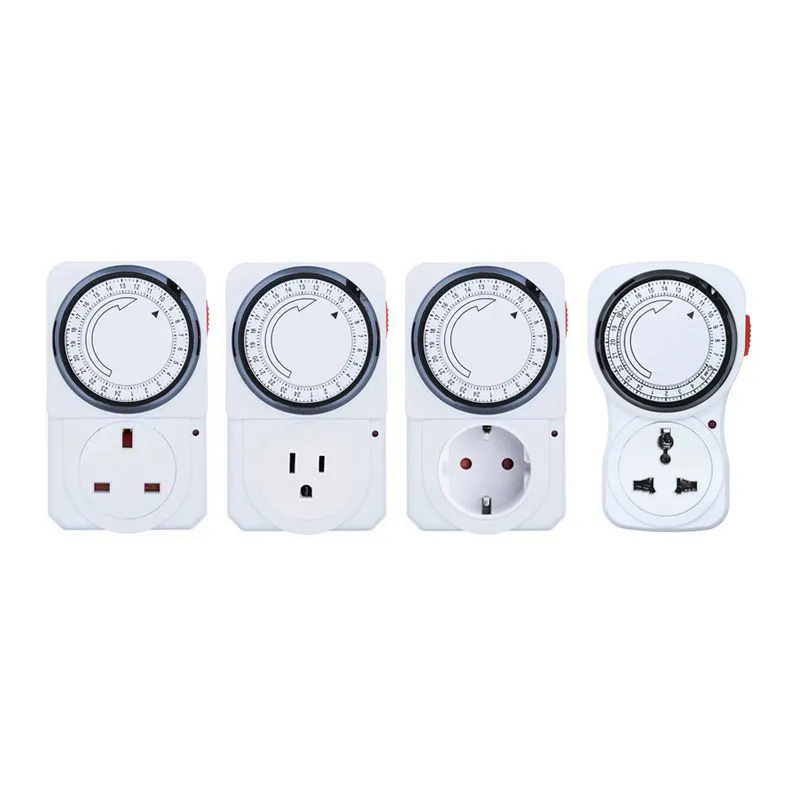 24 giờ Cyclic hẹn giờ chuyển đổi nhà bếp hẹn giờ ổ cắm vòng lặp phổ thời gian ổ cắm hẹn giờ cơ khí 230VAC 3500W 16A anh EU CN chúng tôi cắm