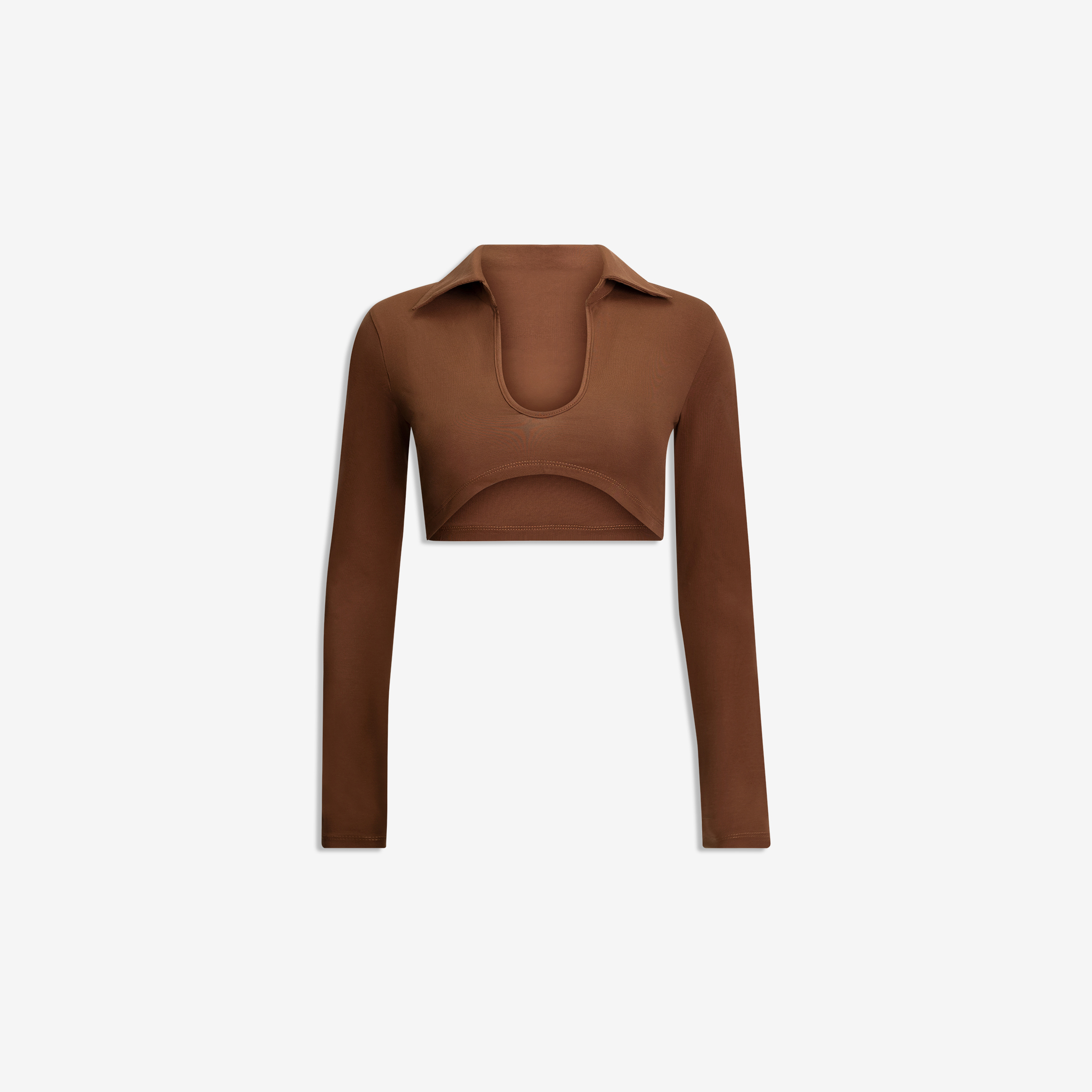Machnhaduong - áo thun croptop tay dài cổ v - sia croptop