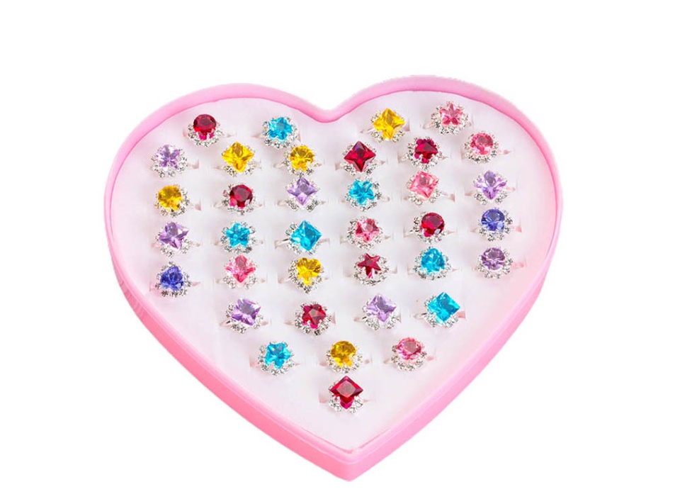 Nhẫn Mododo Cho Bé Gái, Đồ Chơi Trẻ Em Phong Cách Hàn Quốc Quà Tặng Ngày Của Trẻ Em, Vòng Tay Hợp Kim Màu Hồng Dễ Thương Họa Tiết Hoạt Hình