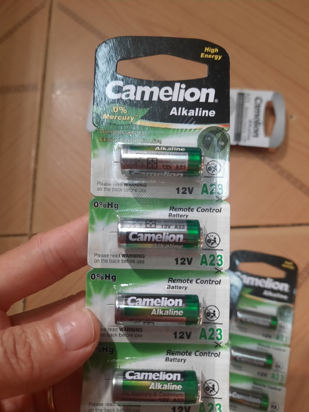 1 vỉ 5 viên pin 12v a23 12v a27 camelion - date 2027