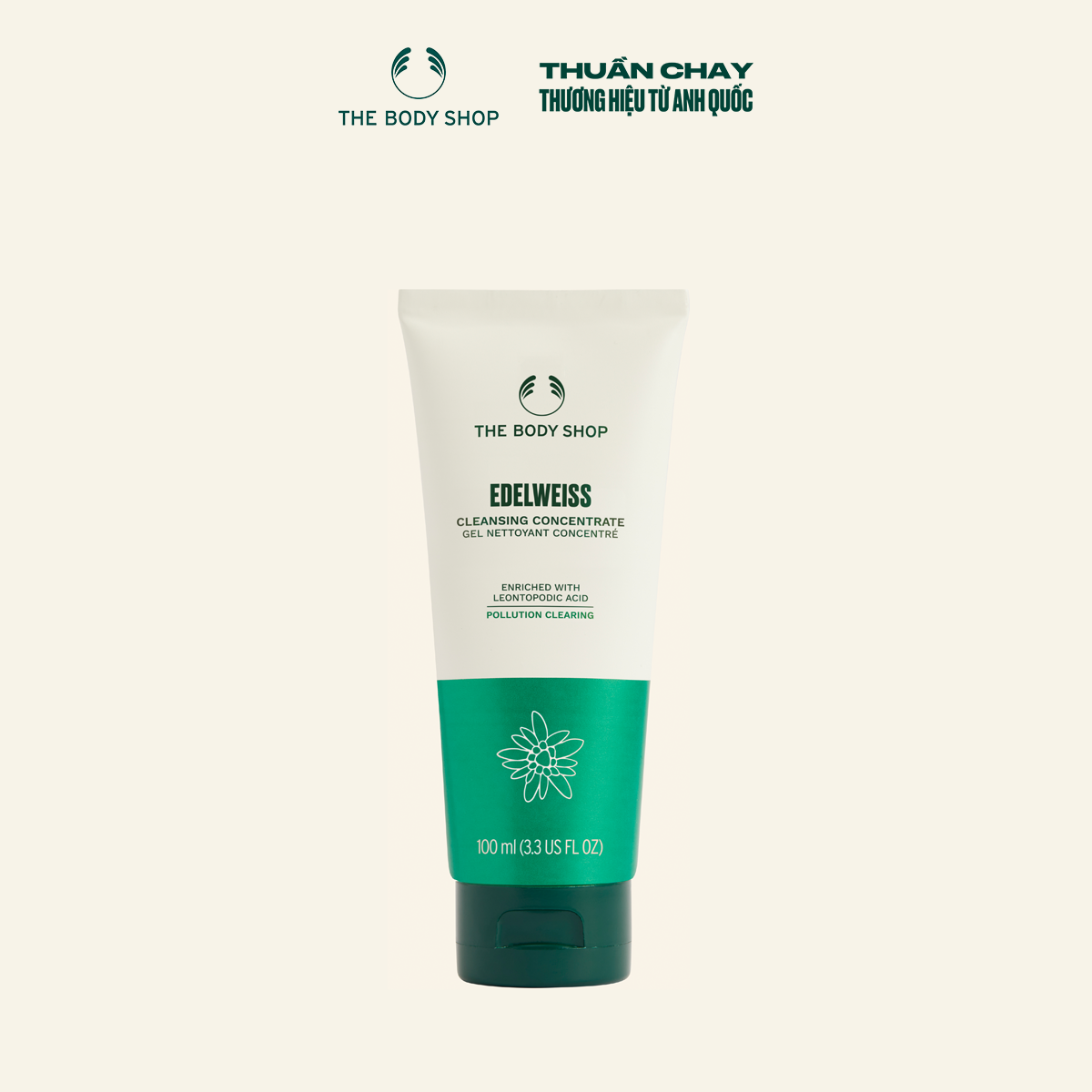 Sữa rửa mặt edelweiss cleanser 100ml the body shop