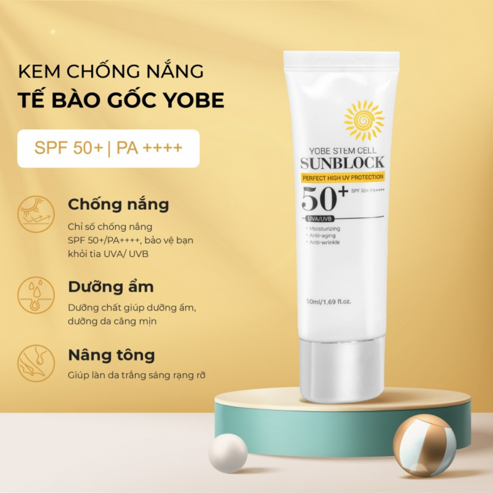 Kem chống nắng tế bào gốc yobe thegardendv05