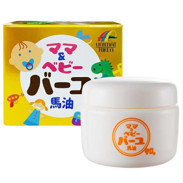 [Hcm] Unimat Riken Horse Oil Extract Moisturizing Cream for Baby (30 Gam Jar) - Domestic Japanese Product