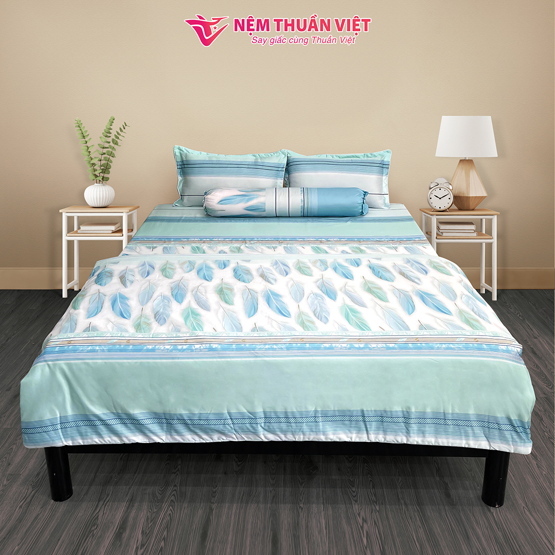 Mền lẻ cotton tencel thuần việt cao cấp - tvm15 - mền bông mỏng mịn, chất vải mát, bề mặt không chần chỉ