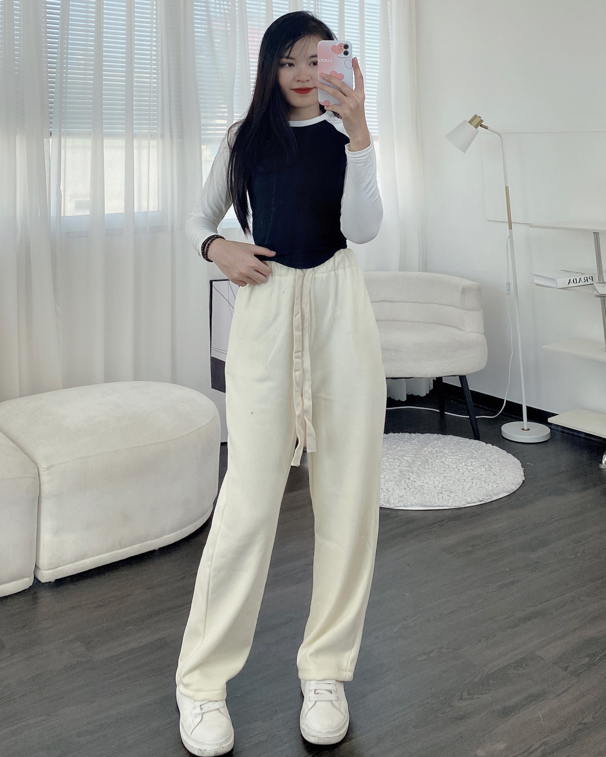 Quần nhung tăm suông dây to - 247StoreFashion - Quannitam0321_P13K2