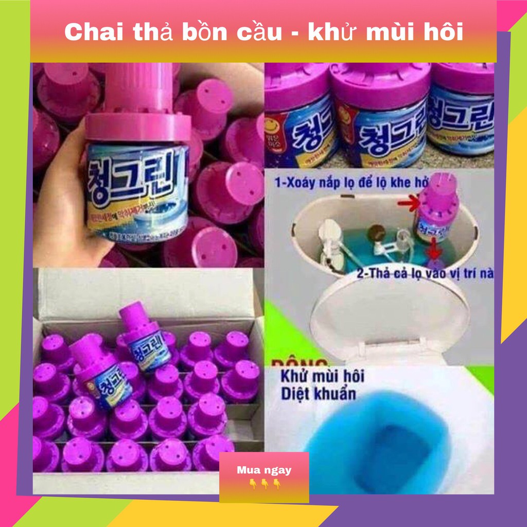 [HCM][ KHỬ MÙI KHÓ CHỊU - DIỆT VI KHUẨN ] - LỌ THẢ BỒN CẦU HÀN QUỐC