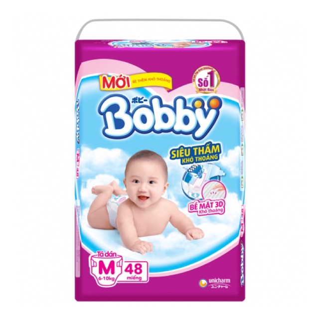 Tã bĩm dán bobby siêu mõng m48