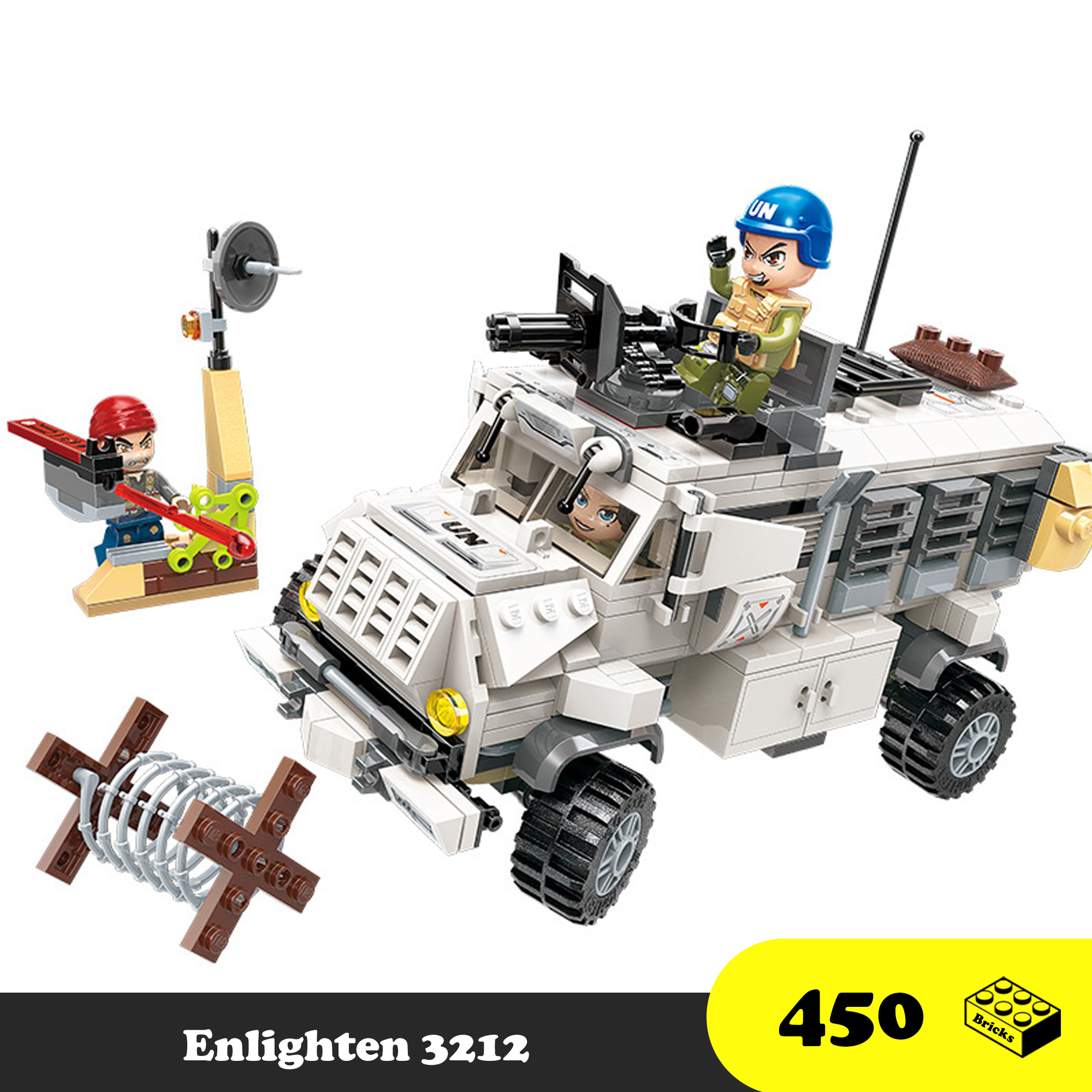Đồ chơi Lắp ráp Lego - Enlighten 3212 Xe Jeep địa hình - Đồ chơi trí tuệ - Xếp hình thông minh 450 mảnh ghép