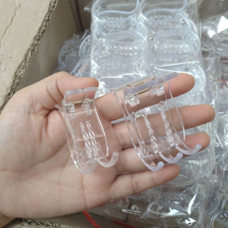 Sét 5 kẹp tóc càng cua trong suốt cho các bạn nữ
