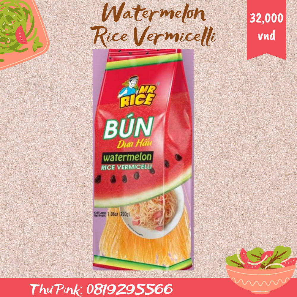 Bún dưa hấu duy anh nguyên chất cao cấp 200gr - hàng xuất khẩu