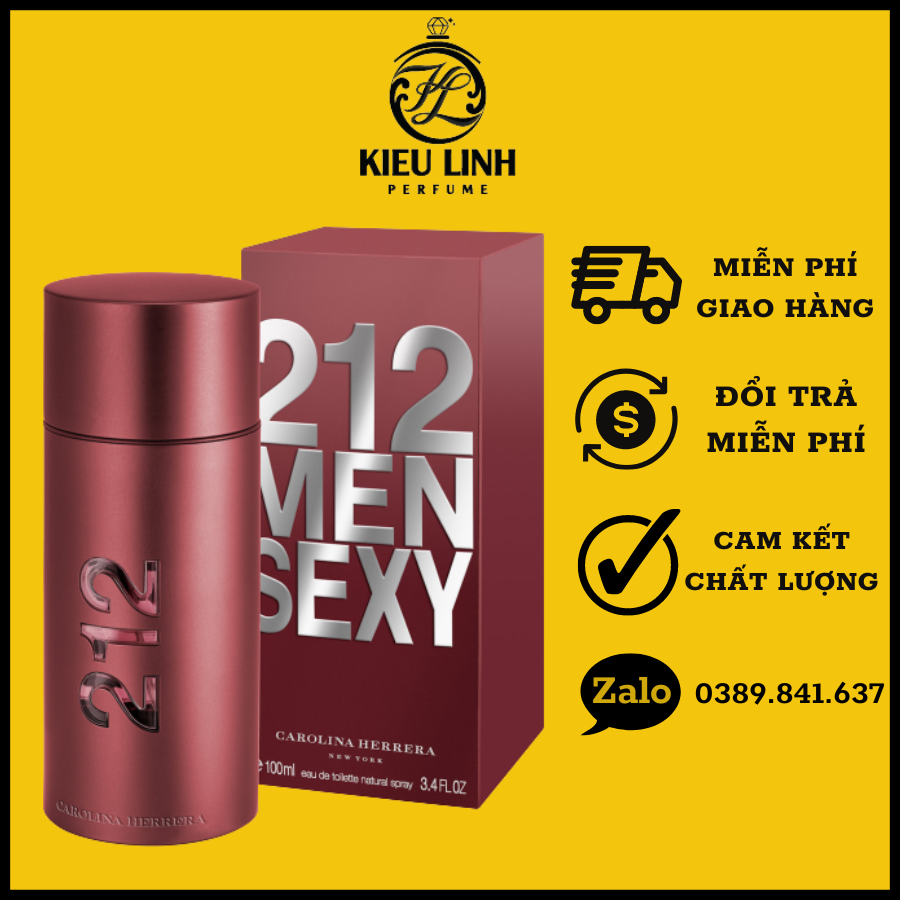 Nước hoa nam carolina herrera 212 sexy men dung tích 100ml