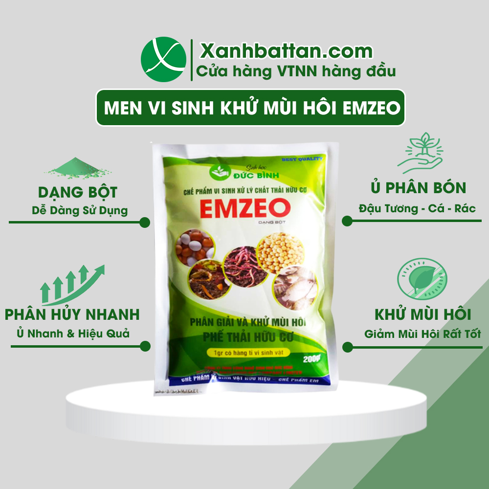 Emzeo Khử Mùi Hôi Phân Cá, Ủ Đậu Tương Và Rác Thải Sinh Hoạt