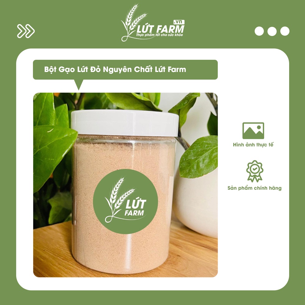 Bột gạo lứt đỏ nguyên chất lứt farm 500g
